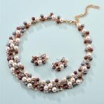 Shining Diva Latest Stylish Design Fancy Pearl Necklace Jewellery Set for Women (15114s) - Fast Shipping to USA & Canada - Image 3