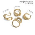 Shining Diva Fashion Set of 4 Latest Stylish Gold Plated Rings for Women and Girls (16520r) - Fast Shipping to USA & Canada - Image 7