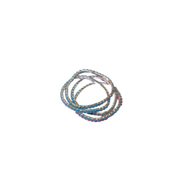SALTY Anti Tarnish Set of 4 Blue Ivory Stackable Band for Women | Fancy Bracelet | Jewellery Gifts | Hand Band | Latest Fashion Accessories for Girls | Minimal Jewelry Design | Ideal for Gifting - Fast Shipping to USA & Canada