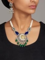 NAITRI | Handcrafted Traditional Necklace Set with Earrings - Fast Shipping to USA & Canada - Image 3
