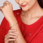 GIVA 925 Silver Golden Tear Drop Sparkly Zircon Bracelet, Adjustable | Gifts for Women and Girls | With Certificate of Authenticity and 925 Stamp | 6 Months Warranty* - Image 3