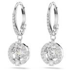 SWAROVSKI Sparkling Dance Drop Earrings, Round Cut, White, Rhodium Plated For Women - Fast Shipping to USA & Canada - Image 4