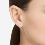 Swarovski Constella Stud Earrings, Round Cut, White, Rhodium Plated For Women - Fast Shipping to USA & Canada - Image 5