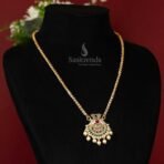 Sasitrends Traditional Gold Plated AD Stone Studded Pendant Chain Necklace for Women - Fast Shipping to USA & Canada - Image 4