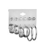 Shining Diva Fashion 12 Pairs Combo Latest Stylish Western Hoop and Crystal Pearl Stud Earrings for Women and Girls - Fast Shipping to USA & Canada - Image 5