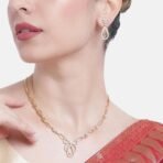 Estele Jewellery Sets for Women Gold Plated Bridal Necklace Jewellery Set with Earrings - Fast Shipping to USA & Canada - Image 4