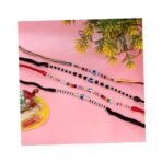 Fashion Frill Mens Designer Rakhis For Brother/Bhai/Bhabhi/Bhaiya Evil Eye Design Thread Rakhi For Brother Trendy Rakhi Rakshabandhan Special Rakhis Combo Of 4 - Fast Shipping to USA & Canada - Image 2