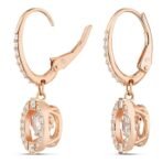 Swarovski Women's Una Drop Earrings, Round Cut, White, Rose Gold-Tone Plated - Fast Shipping to USA & Canada - Image 4