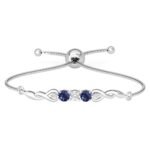 Clara 925 Pure Silver Classic Hand Bracelet | Adjustable, Anti Tarnish, Swiss Zirconia | Gift for Women and Girls - Fast Shipping to USA & Canada