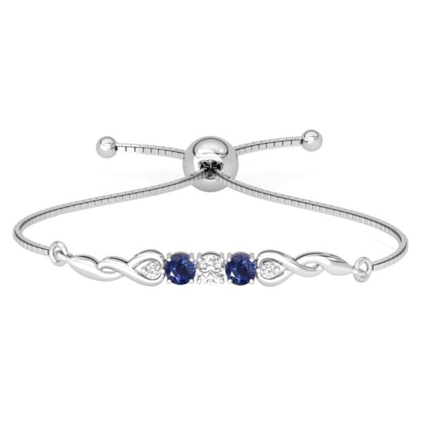 Clara 925 Pure Silver Classic Hand Bracelet | Adjustable, Anti Tarnish, Swiss Zirconia | Gift for Women and Girls - Fast Shipping to USA & Canada