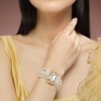 Karatcart Golden Polki Kundan Pearl Beaded Bracelet for Women - Fast Shipping to USA & Canada - Image 4