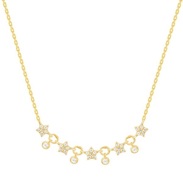 GIVA 925 Silver Rose Gold Zircon Studded Necklace | Gifts for Women & Girls