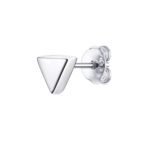 HIGHSPARK 925 Silver Men?s Triangular Stud Earring - Fast Shipping to USA & Canada