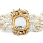 Karatcart Golden Polki Kundan Pearl Beaded Bracelet for Women - Fast Shipping to USA & Canada - Image 6