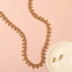 TARINIKA Antique Gold Plated Nidhi Long Necklace Set with Floral Design - Jewelry Set for Women Perfect for Ethnic occasions | Traditional Jewellery For Women | 1 Year Warranty* - Fast Shipping to USA & Canada - Image 6