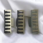 AccessHer Large Rectangular Double-Colour Claw Hair Clips (Pack of 3)" - Fast Shipping to USA & Canada - Image 4