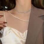 Fashion Frill Silver Chain For Women Stainless Steel Butterfly AD Studded Pendant Necklace For Women Girls Love Gifts Womens Jewellery - Fast Shipping to USA & Canada - Image 4