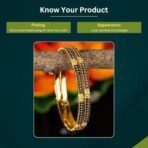 Sasitrends One Gram Micro Gold Plated Designer Stone Bangles for Women and Girls - Fast Shipping to USA & Canada - Image 3