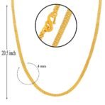 Fashion Frill Mesmerizing 1 Gram Golden Chain For Girls Thin Neck Chain For Men Boys Gold Plated Necklace Chain For Boys Women - Fast Shipping to USA & Canada - Image 7