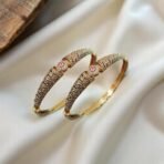 ACCESSHER Gold-Plated Rajwadi Style Bangles | Golden Traditional Kada Bangle Set for Women | Ethnic Bangle Jewellery Set for Women & Girls (Set of 2) - Fast Shipping to USA & Canada - Image 5