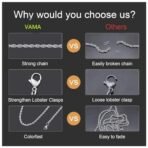 VAMA FASHIONS Classic Trendy Stylish Stainless Steel Silver Neck Necklace Chains for Men Boys - Fast Shipping to USA & Canada - Image 6