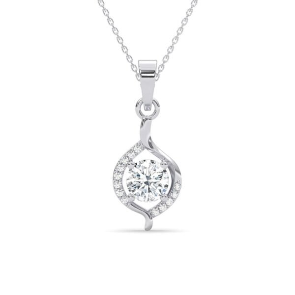 Clara 925 Sterling Silver Etta Solitaire Pendant Earrings Chain Necklace Jewellery Set | Platinum Plated, Swiss Zirconia |Gift for Women and Girls - Fast Shipping to USA & Canada