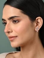Clara 925 Sterling Silver Bow Knot Pendant Earrings Chain Necklace Jewellery Set | Platinum Plated, Swiss Zirconia | Classy Gift for Women and Girls - Fast Shipping to USA & Canada - Image 4