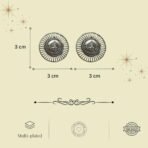 ACCESSHER Oxidised Silver Stud Earrings - Fast Shipping to USA & Canada - Image 5