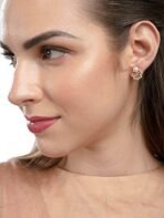 Zaveri Pearls Combo of 2 RoseGold Cubic Zirconia Brass Stud Earrings For Women-ZPFK10217 - Fast Shipping to USA & Canada - Image 4