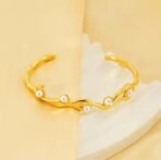 Fashion Frill Bracelet for Women Pearl Golden Hand kada Bracelet for Women & girls Gift for Girls, Girlfriend & Wife - Fast Shipping to USA & Canada - Image 5