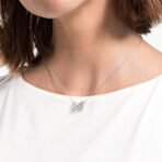Swarovski Women Dancing Swan Necklace, White, Rhodium Plated - Fast Shipping to USA & Canada - Image 7