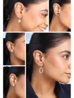 Yellow Chimes Stud Earrings for Women | Fashion Gold Earrings for Girls Combo Sets Studs Drop Earrings Set | Korean Style Earring Set | Birthday Anniversary Gift For Girls Wife - Fast Shipping to USA & Canada - Image 5