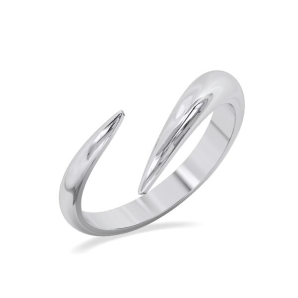 Clara Pure 925 Sterling Silver Minimal Finger Ring | Size Adjustable | Thumb Band | Valentine Gift for Women Girls Wife Girlfriend - Fast Shipping to USA & Canada