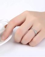 Karatcart Platinum Plated Elegant Austrian Crystal Adjustable Leaf Ring for Women and Girls - Fast Shipping to USA & Canada - Image 6