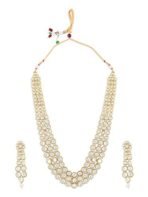 ZAVERI PEARLS Women's Traditional Kundan Necklace Set (Gold) -ZPFK8671 - Fast Shipping to USA & Canada - Image 2