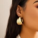 Shining Diva Fashion Latest Stylish Gold Plated Earrings for Women and Girls (16617er) - Fast Shipping to USA & Canada - Image 7