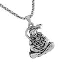Gehena by Estele Pavanputra Hanuman Ji Meditative Sitting Pose Locket Pendant for Men & Women: Oxidized Silver Plated Spiritual Hanuman Necklace with Chain for Unisex? OSAK049-IROX PENDANT - Fast Shipping to USA & Canada - Image 5