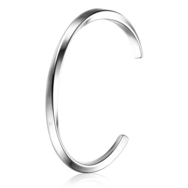 Peora Silver Plated Stainless Steel Metal Kada Bracelet Stylish Jewellery Gift for Men Boys - Fast Shipping to USA & Canada