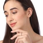 ZAVERI PEARLS Rose Gold Cubic Zirconia Contemporary Brass Sleek Adjustable Ring For Women-ZPFK10902 - Fast Shipping to USA & Canada - Image 7