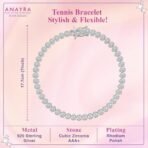 ANAYRA Fine Silver Jewellery 925 Sterling Silver Tennis Bracelet for Women | Minimalist Hallmark Certified Jewellery - Fast Shipping to USA & Canada - Image 4