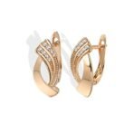 Shining Diva Fashion 18k Rose Gold Plated Latest Stylish Copper Zircon Earrings for Women and Girls (14478er) - Fast Shipping to USA & Canada - Image 2