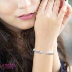ANAYRA Fine Silver Jewellery 925 Sterling Silver Chico Tennis Bracelet for Women | Minimalist Hallmark Certified Jewellery - Fast Shipping to USA & Canada - Image 3
