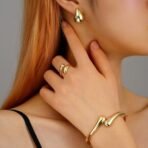 Shining Diva Fashion Latest Stylish Design Bracelet Earrings Ring Jewellery Set for Women - Fast Shipping to USA & Canada - Image 3