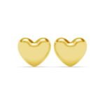 CLARA 925 Sterling Silver Stella Golden Heart Stud Earrings | Gold Plated |Gift for Women and Girls - Fast Shipping to USA & Canada