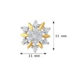 Mahi Gold Plated White Cubic Zirconia Floral Stud Alloy Earings for Women ER1109175G - Fast Shipping to USA & Canada - Image 4