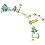 Swarovski Women Gema Necklace, Mixed Cuts, Green, Gold-Tone Plated - Fast Shipping to USA & Canada - Image 4