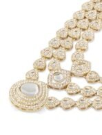 ZAVERI PEARLS Gold Tone Dazzling Stones Austrian Diamonds Layered Necklace Earring & Ring Set For Women-ZPFK18079 - Fast Shipping to USA & Canada - Image 5