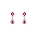 GIVA 925 Silver Pink Flower Mini Drop Earrings| Gifts for Girlfriend, Gifts for Women & Girls| With Certificate of Authenticity and 925 Stamp | 6 Months Warranty