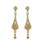 Estele Women's Gehena - Gold Tone Cathedral Chandelier Dangle Earrings - Fast Shipping to USA & Canada - Image 2