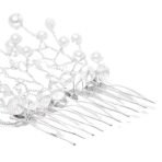 Accessher Silver Plated Beaded Tiara Comb Hair Clip - Fast Shipping to USA & Canada - Image 3